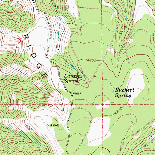 Topographic Map of Lanzie Spring, WA