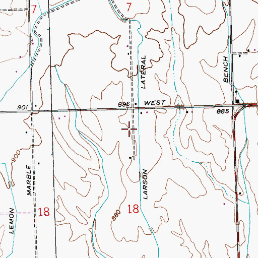 Topographic Map of Larson Lateral, WA
