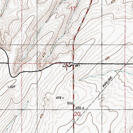 Topographic Map of Lasater Farm, WA