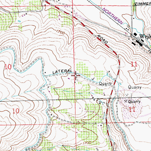 Topographic Map of Lateral J, WA