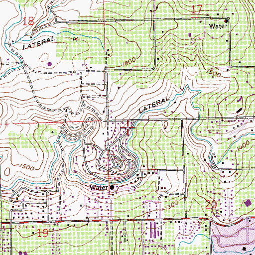 Topographic Map of Lateral L, WA