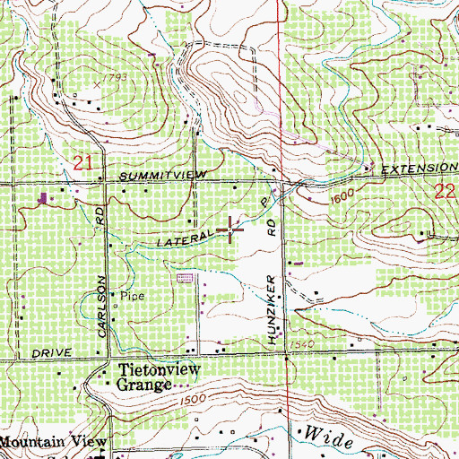 Topographic Map of Lateral P, WA
