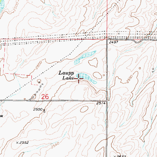 Topographic Map of Laupp Lake, WA