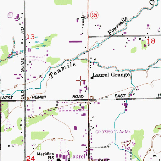 Topographic Map of Laurel Gardens, WA