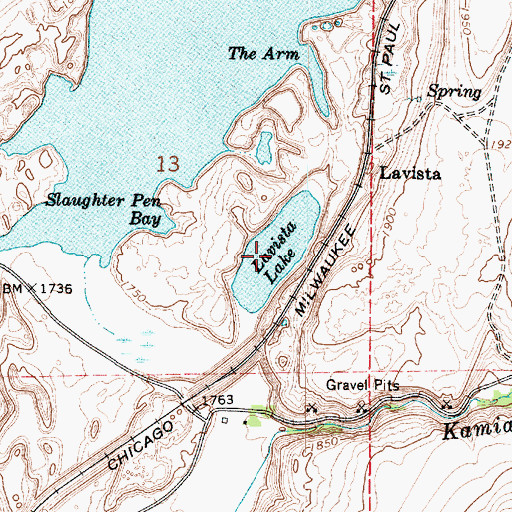 Topographic Map of Lavista Lake, WA