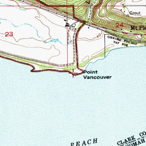 Topographic Map of Lawton Creek, WA