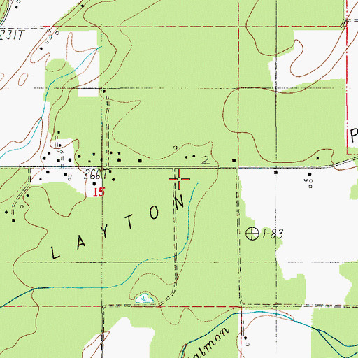 Topographic Map of Layton Prairie, WA