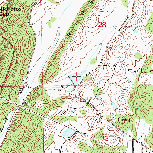 Topographic Map of West Lake, AL