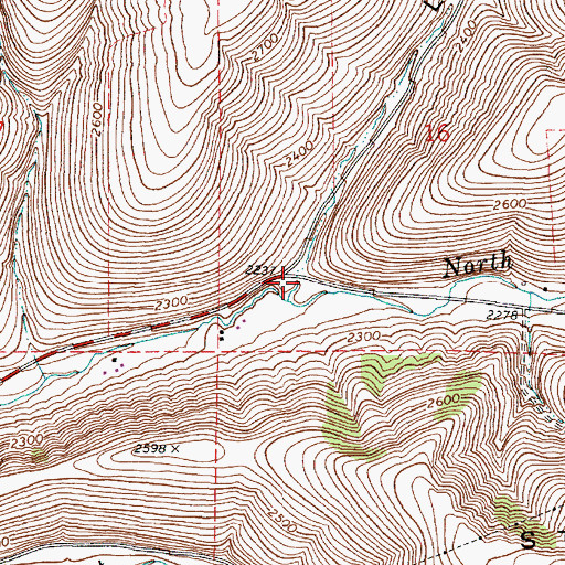 Topographic Map of Lewis Hollow, WA