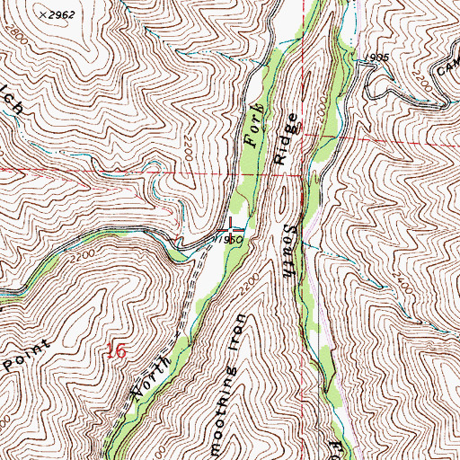 Topographic Map of Lick Creek, WA