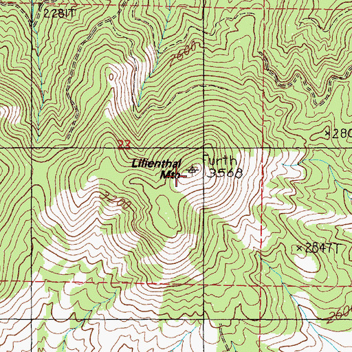 Topographic Map of Lilienthal Mountain, WA