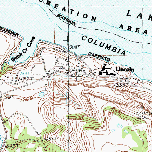 Topographic Map of Lincoln, WA