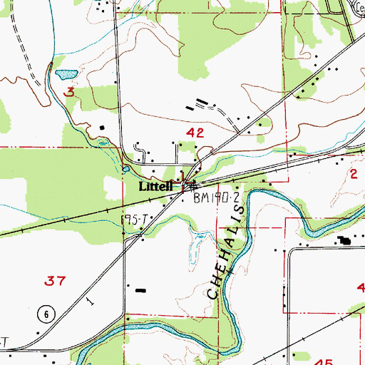 Topographic Map of Littell, WA
