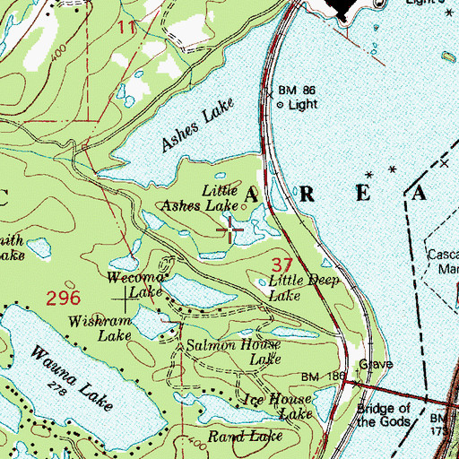 Topographic Map of Little Ashes Lake, WA