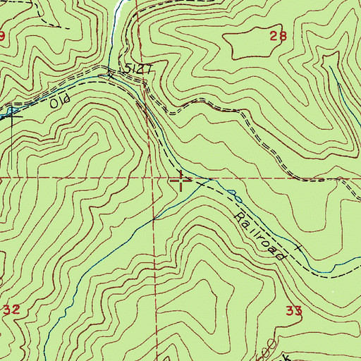 Topographic Map of Little Elk Creek, WA