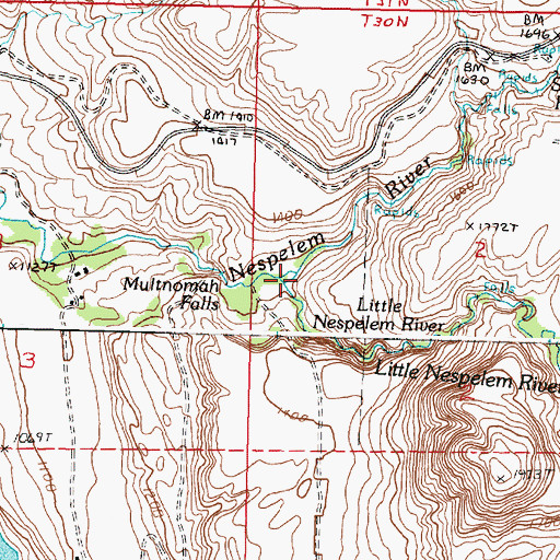 Topographic Map of Little Nespelem River, WA
