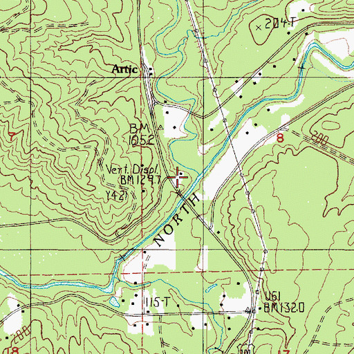 Topographic Map of Little North River, WA