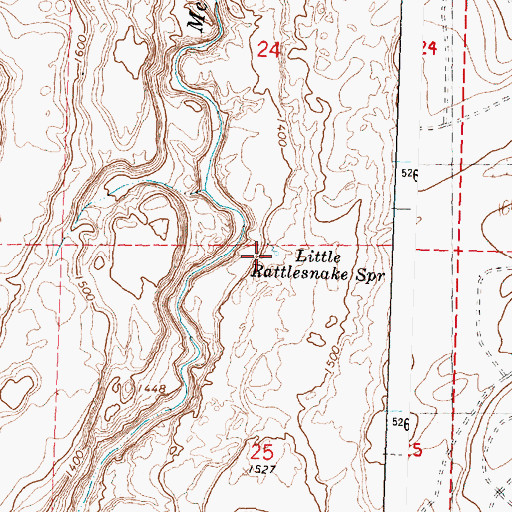 Topographic Map of Little Rattlesnake Spring, WA