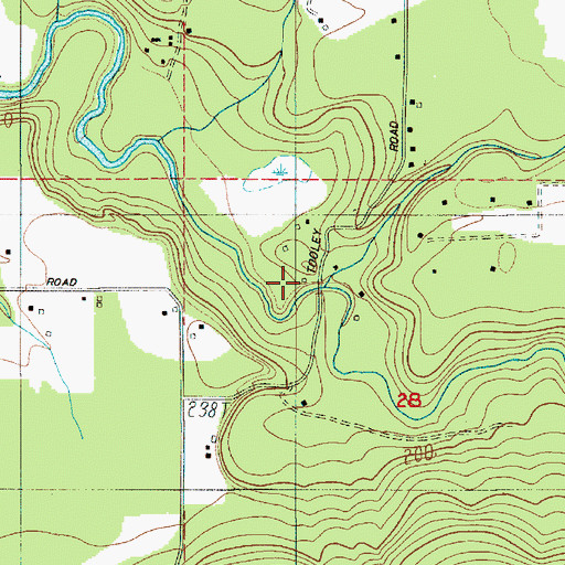 Topographic Map of Little Salmon Creek, WA