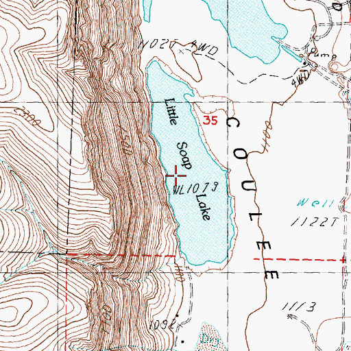Topographic Map of Little Soap Lake, WA