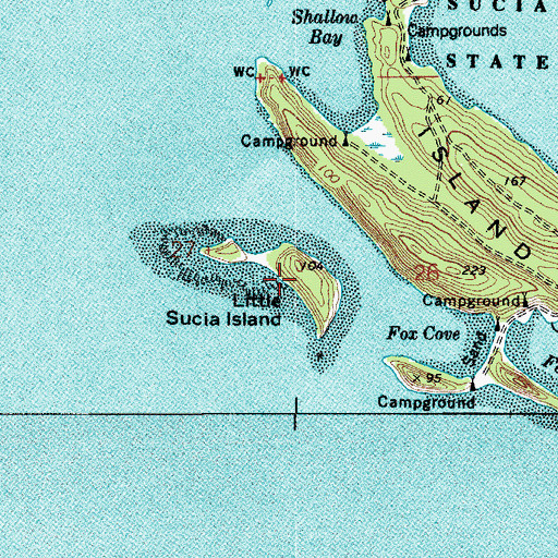Topographic Map of Little Sucia Island, WA