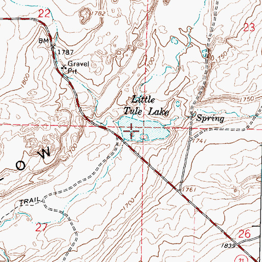 Topographic Map of Little Tule Lake, WA