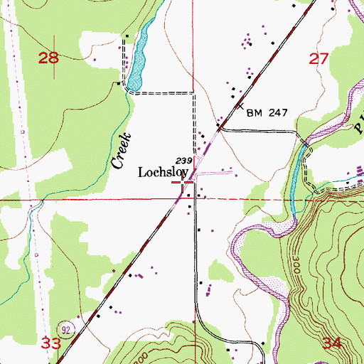 Topographic Map of Lochsloy, WA