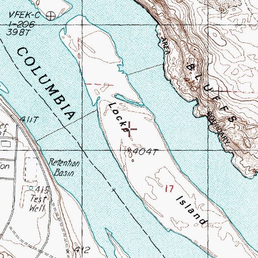 Topographic Map of Locke Island, WA