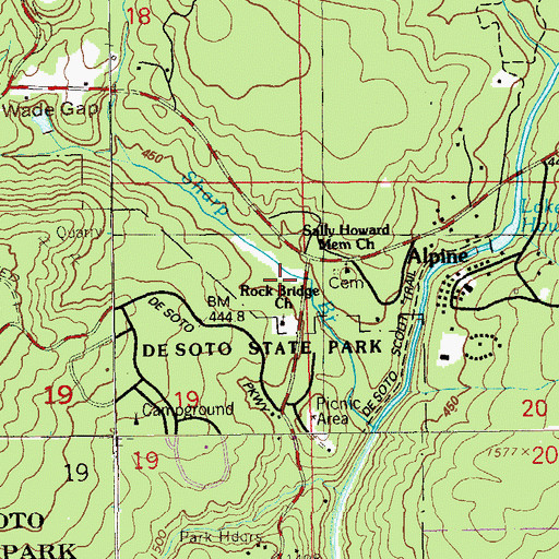 Topographic Map of Sharp Branch Lake, AL