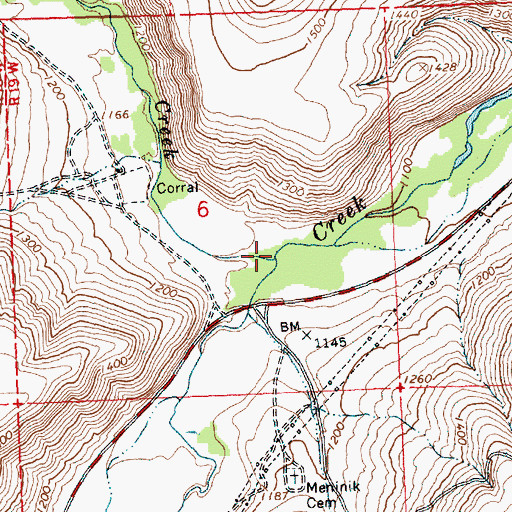 Topographic Map of Logy Creek, WA