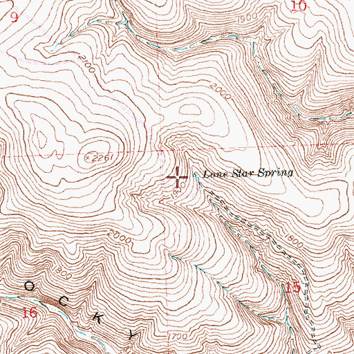 Topographic Map of Lone Star Spring, WA