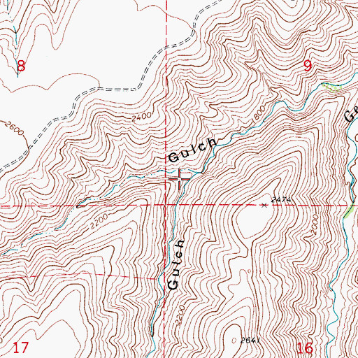 Topographic Map of Long Gulch, WA