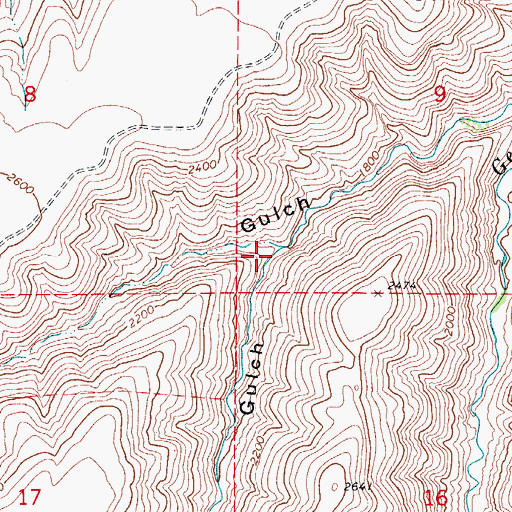 Topographic Map of Long Gulch, WA