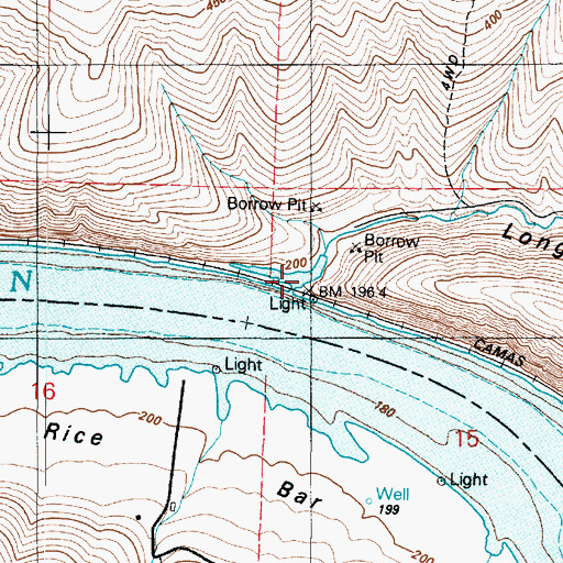 Topographic Map of Long Hollow, WA