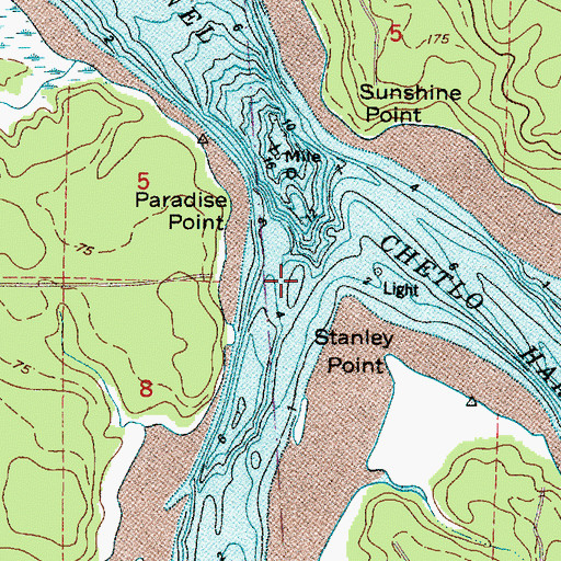 Topographic Map of Long Island Slough, WA