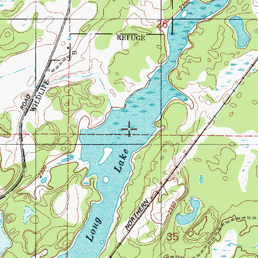 Topographic Map of Long Lake, WA