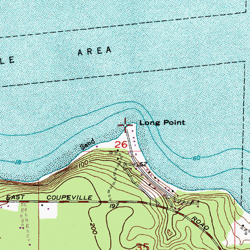 Topographic Map of Long Point, WA