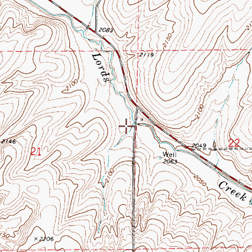 Topographic Map of Lords Valley, WA