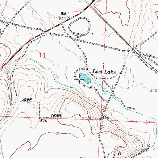Topographic Map of Lost Lake, WA