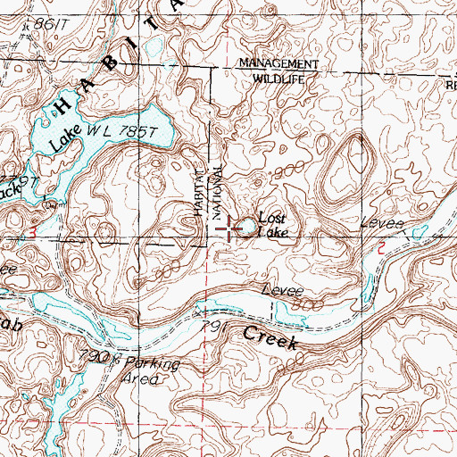 Topographic Map of Lost Lake, WA