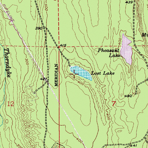 Topographic Map of Lost Lake, WA