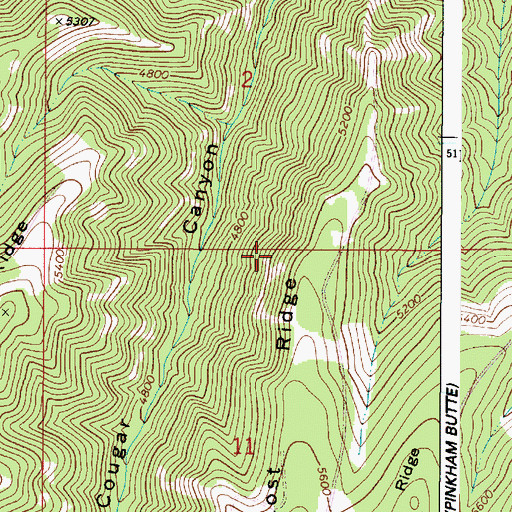 Topographic Map of Lost Ridge, WA
