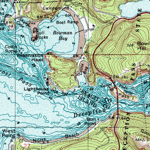 Topographic Map of Lottie Bay, WA
