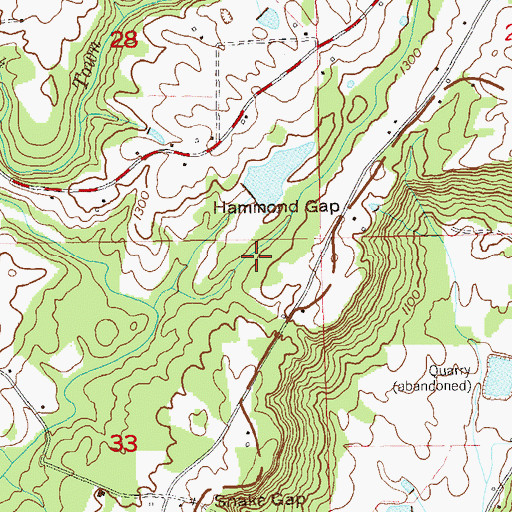Topographic Map of Chambers Lake, AL