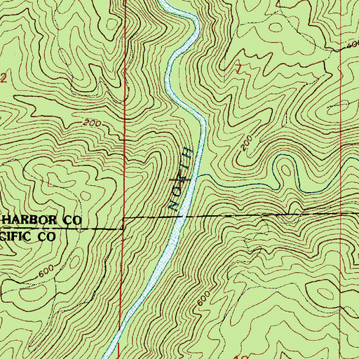 Topographic Map of Lower Salmon Creek, WA