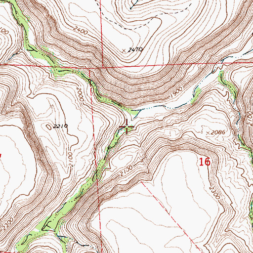 Topographic Map of Lucy Canyon, WA