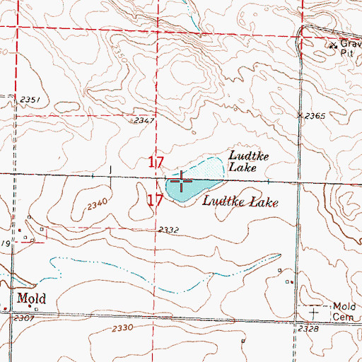 Topographic Map of Ludtke Lake, WA
