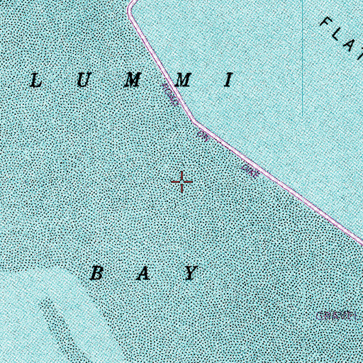 Topographic Map of Lummi Bay, WA