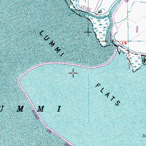 Topographic Map of Lummi Flats, WA