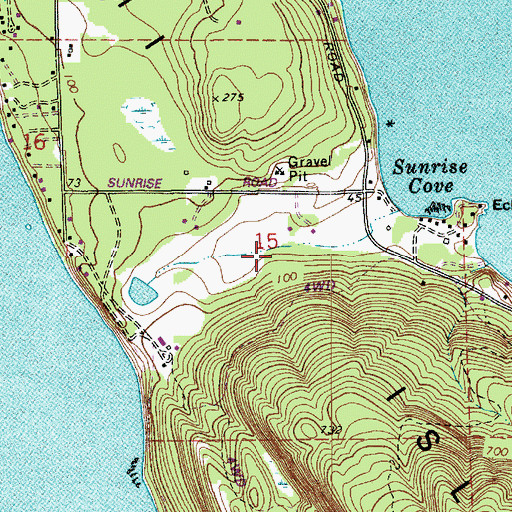 Topographic Map of Lummi Island, WA